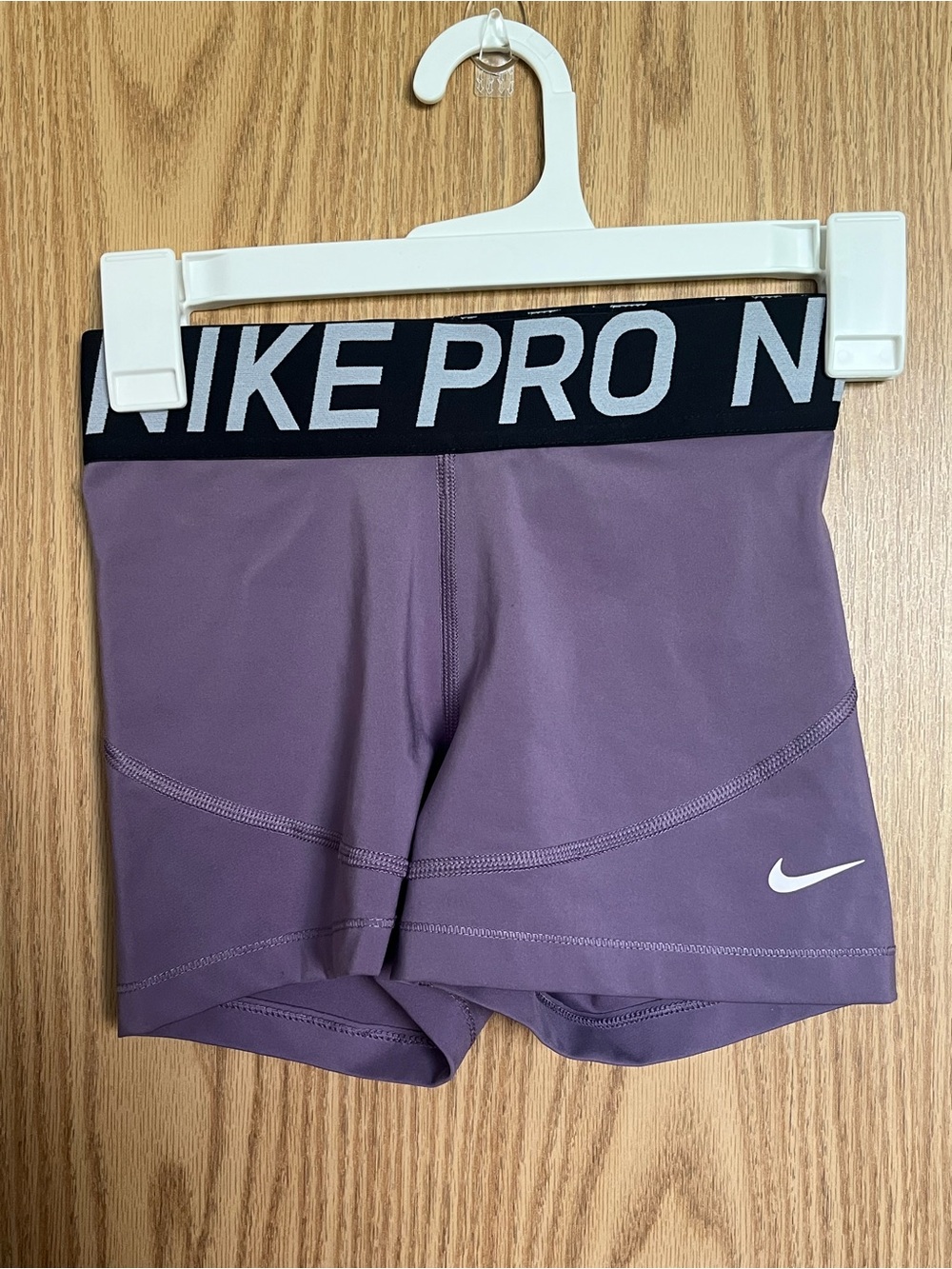 Nike Women's Dusty Purple Pro Bike Shorts with Black Waistband